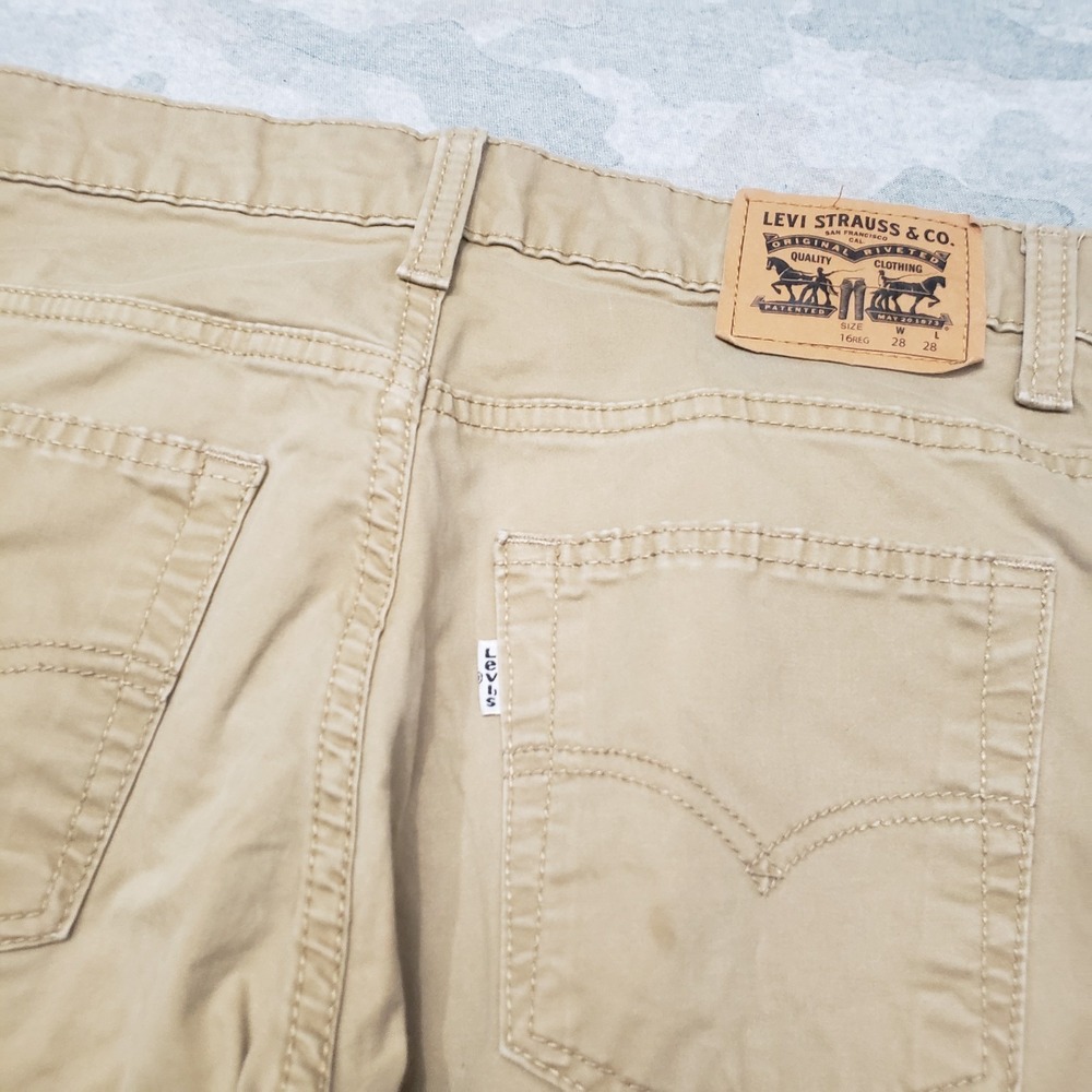 Levi's 511 Pants Youth 28x38 Tan Slim Fit Pockets - Picture 9 of 11
